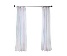 Duokon Fenstervorhang Polyester gestreifte vertikale Leiste Fenstervorhang Verdunkelungsplatten Vorhänge mit Perforation 1,35 x 2 m(2pcs-Typ 2)