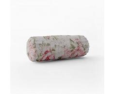 SCHÖNER LEBEN. Kissenhülle Rosen Pfingstrosen Blüten Ornamente Creme rosa pink grün Verschiedene Größen, Kissenhüllen Größe:15x40cm (ØxB) Nackenrolle