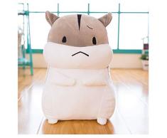 SYLTL Plüschtier Fetter Hamster Plüsch Zierkissen Weihnachten Mädchen und Jungen Geburtstagsgeschenk Schmusetier Plüschkissen,Grayb,40cm