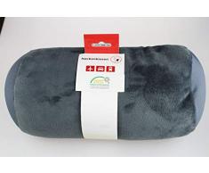 Kamaca Nackenrolle Nackenstütze Reisekissen mit hautsympathischem Bezug universell einsetzbar stützend und praktisch für Reise (Nackenrolle Grau)