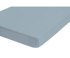 biberna 77144 Jersey-Stretch Spannbetttuch, nach Ãko-Tex Standard 100, ca. 90 x 190 cm bis 100 x 200 cm, blau
