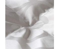 King Size Weiß Jacquard Bettdecke TröSter 95% FüLlen GäNsedaunen Und Seidensatin Baumwolle Soft Shell Bettbezug Hypoallergen BettwäSche Zum Hilton 5 Sterne-Hotel Und Villa Zuhause,king/220x240cm