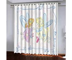 ZLQBed Gardinen Vorhang Blickdicht mit Ösen Süßer Engel Blickdichte Gardinen Verdunkelungsvorhang Thermo Vorhänge für Wohnzimmer Schlafzimmer Kinderzimmer, 2 Stücke, 183x214cm