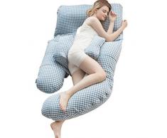 Sarazong Schwangerschaftskissen, Ganzkörper Mutterschaftskissen Für Schwangere, Körperkissen Unterstützung Für Rückenschmerzen Relief, Hüften, Beine, Bauch Mit Waschbarem Stretchbezug