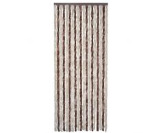 yorten Flauschvorhang Türvorhang Insektenschutz 90 x 220 cm (B x H) Beige und Hellbraun