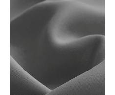 Deconovo Verdunklungsvorhänge mit Ösen Blickdichte Gardinen Blickdicht 160x132 cm Hellgrau