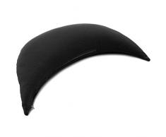 Halbmond mit Bio-Hirseschalen Köper schwarz - Hirsekissen | mit zusätzlichem Bio-Inlett