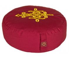 Meditationskissen Glückssitz keltischer Baum des Lebens bordeaux, 33 cm x 17 cm, Bezug und Inlett 100 % Baumwolle, Füllung Buchweizenschalen, Bezug und Inlett maschinenwaschbar bis 30º C