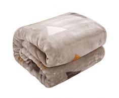 JianMeiHome Decke Kuscheldecke Fleecedecke Doppel Dicke Decke Winter Warme Faserbettdecke Weich Und Bequem Sofadecke (Color : Gray, Size : 200 * 230cm)