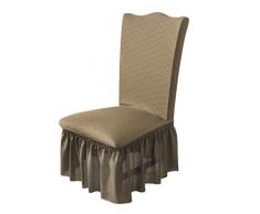 B Blesiya Stuhlhussen Stretch Stuhlbezug Stuhlhusse Stuhlüberzug Husse Stuhlabdeckung für Hochzeit Bankettstuhl - Hellbraun