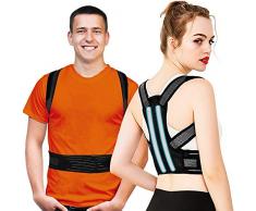 Haltungskorrektur Rücken Geradehalter für Herren Damen, Verstellbare Rückenstütze Haltungstrainer mit 2 Schienen, Verbesserung der Körperhaltung und Schmerzlinderung von Nacken Rücken Schulter