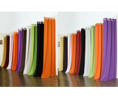 Mikrofaser Vorhang blickdichte matte unifarbene Gardine, Grau Ösen, 245x140 Schal. Material aus Microsatin-Gewebe. 204000