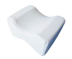 ZoneYan Kniekissen, Kniekissen Orthopädisch, Memory-Schaum Beinkissen für Seitenschläfer, Seitenschläferkissen Knie mit Waschbarem Bezug (Weiß)