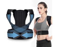 JUCERS Haltungskorrektur, Rückenstütze Haltungstrainer Neues Upgrade, Für Korrektur der Rücken Nacken und Schulter Haltung und Schmerzlinderung, für Männer Frauen und Kinder