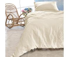 Leinen-Bettwäsche Set Sintra 135x200cm + 80x80cm Creme