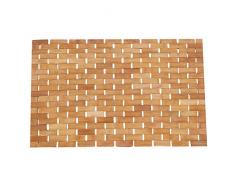 JuneJour Bambusmatte Badematte Saunamatte aus Bambus Badezimmer Holz Badvorleger für Dusch Bad Spa Balkon 70x50cm