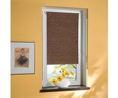 LIEDECO Klemmfix-Thermo-Rollo Verdunklung, Bambus braun inkl. Klemmträger 60X150 CM