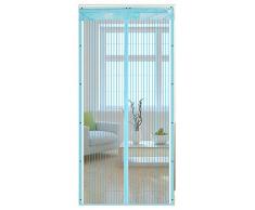 Icegrey Fliegen Gitter Türvorhang Magnetic Moskito Netz 12 Größe verfügbar Passend Türen bis zu 150cm X 220cm MAX Blau