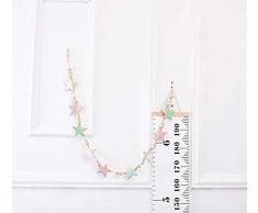 DEBRIS TIME Schmutz Zeit DIY Holz Star Ornaments Baby-Raum Dekoration Perlen Vorhang Wand Dekoration