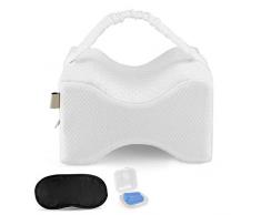 BeebeeRun Beinkissen Premium Cooling Gel Kniekissen Orthopädisches Gedächtnisschaum Kniekissen mit elastischem Gurt für die Schwangerschaft Seite Schlafen Hüftrücken Wirbelsäulendruckentlastung