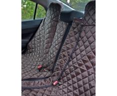 tierlando® Autoschondecke, Autoschutzdecke, Hundedecke, mit Reißverschluß teilbar, 160 x 140 cm, Braun - SMR-160-01