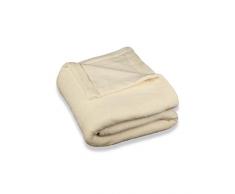 CelinaTex Montreal Kuscheldecke XXL 220 x 240 cm beige Coral Fleece Wohndecke Mikrofaser Tagesdecke Sofadecke