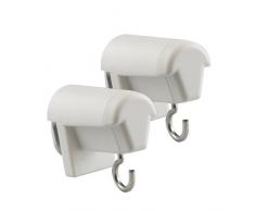 VICTORIA M Klemmhalter Hakenfix, für Bambusrollo, Weiss (2er Set)