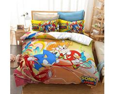 ZZX Bedruckter Bettbezug Mit 3D-Bettwäsche, Bettdekoration Aus 100% Mikrofaser, Reißverschluss, Bequemes Und Weiches 3-teiliges Set Pflegeleicht, Für Kinder Erwachsene,I- 260x220cm