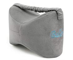 Ballery Knie Kissen, Memory Foam Bein Kissen für Knie,Seite Schlafen,Bein, Schwangerschaft,mit Tragegriff, Reise tragbar - Grau