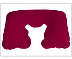 Reisekissen, Nackenkissen, Nackenhörnchen aufblasbar mit Tasche, Farbe: BORDEAUX *Top-Qualität*
