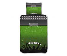 Julido Microfaser Bettwäsche 135x200+80x80 Fußball Toooor
