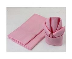 MACOSA 12er Set edle Stoffservietten | Rosa | 45x45 cm | 100% Baumwolle | Tischwäsche Tisch-Dekoration Mundservietten Textil
