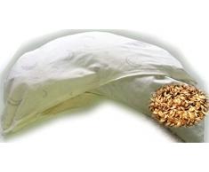 Natur-shop Bio Dinkelkissen Nackenstützkissen 25 * 55 cm mit abnehmbarem Motiv Bezug mit Reißverschluß innerhalb Deutschland - Dinkelkopfkissen Dinkelspelzkissen