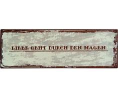 Küchenläufer / Küchenmatte / Küchen Läufer / Dekoläufer für Küche und Bar / Der Hingucker in Ihrer Küche / Ihre Gäste werden staunen / Liebe geht durch den Magen - braun - mamoriert