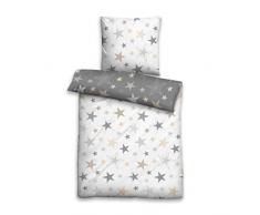 biberna Castell Biber Wendebettwäsche 30656-018 Größe 135x200 cm grau