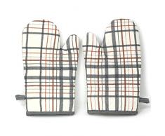 com-four® 1 Paar Ofen-Handschuhe aus Baumwolle mit beschichteter Unterseite [Auswahl variiert], Topf-Handschuhe in verschiedenen Farben, 28 x 17 cm (01 Paar - Ofenhandschuhe)