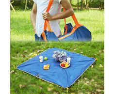 IEAST Thermomatte Picknick-Kissen-Matten-Auflage Tragbares Outdoor-Multifunktions-Waterproof Oxford Cloth Faltbare Einfache Reisen-Strand-Tasche Feuchtraum-Matte, (Farbe : Blue)