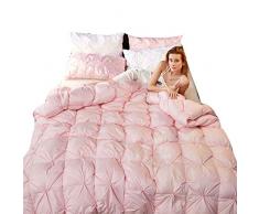 Deluxe White Goose Down Ganzjährig Bettdecke Mit Vier Jahreszeiten Duvet Core Daunenbettdecke Queen Oversized Decke,Pink-160 * 210cm(3kg)