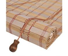 Bambusjalousien Bambus Jalousien Kein Bohren Raffrollo + Klemmwinkel Fensterrollo@3_1.2 * 4m