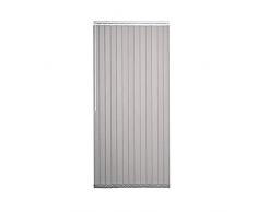 Lamellenvorhang raumverdunkelnd 100% Komplettset Vertikaljalousie 89mm inklusive Montagematerial (Grau, 100 x 250 cm)