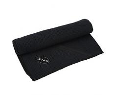 Alomejor Mikrofaser Sport Handtuch mit Tasche mit Reißverschluss Großes Reisehandtuch & Sporthandtuch für Fitnessstudio für Sauna Training Schwimmen & Yoga Training Gym Yoga(Schwatz)
