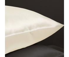 JASMINE SILK Kissenbezug, 100% 19 Momme Charmeuse Seide Kissenbezug Ivory50x75cm