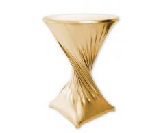 Mc-Stoff Stretch Husse für Stehtische Bistrotische Stehtischhusse Gold 70 cm Outdoor und Indoor Nutzung imprägniert wasserabweisend TischdeckenTischüberzug