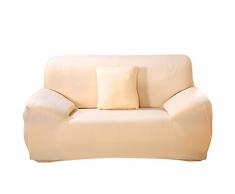 ele ELEOPTION Sofa Überwürfe Sofabezug Stretch elastische Sofahusse Sofa Abdeckung in Verschiedene Größe und Farbe Herstellergröße 145-185cm (Hell apricot, 2 Sitzer für Sofalänge 130-170cm)