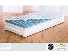 Frankenstolz f.a.n. Medisan Softly Komfort Kern 5 cm, Topper, 7 Zonen Matratzenauflage aus Kaltschaum, 7 cm Höhe - Grösse 90x190