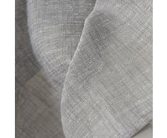 WOLTU® VH5862hgr, Gardinen transparent mit Ösen Leinen Optik, Ösenschal Vorhang Stores Voile Fensterschal Dekoschal für Wohnzimmer Kinderzimmer Schlafzimmer, 140x225 cm, Hellgrau, (1 Stück)