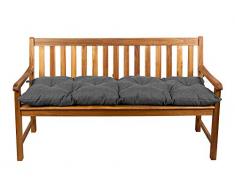 Bankauflage Stuhlkissen Hollywoodschaukel Garten LS (170x50, Dunkelgrau)