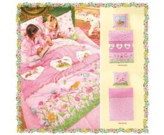 Bierbaum Wendebettwäsche Biber rosa Größe 135x200 cm (80x80 cm)