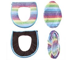 Yinuoday 2 Stück/Set WC-Deckelbezug Toilettensitzbezug Weichkorallensamtbezug für Die Meisten Toilettensitzdeckel für Badezimmer