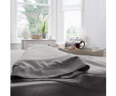 Jasmine Silk 3PCs 100% Mulberry 19MM Charmeuse Seide Bettbezug-Set (Grau) - SUPER KING